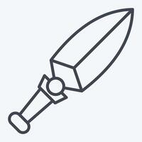 Icon Kunai. related to Weapons symbol. line style. simple design editable. simple illustration vector