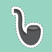 Sticker line cut Pipe. related to Hipster symbol. simple design editable. simple illustration vector