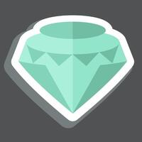 Sticker Diamond. related to Hipster symbol. simple design editable. simple illustration vector