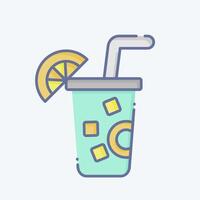 Icon Lemon. related to Vegan symbol. doodle style. simple design editable. simple illustration vector