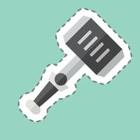 Sticker line cut Hammer. related to Weapons symbol. simple design editable. simple illustration vector