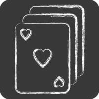 Icon Deck. related to Magic symbol. chalk Style. simple design editable. simple illustration vector