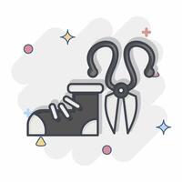 Icon Scissors. related to Shoemaker symbol. comic style. simple design editable. simple illustration vector