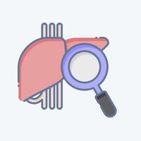 Icon Liver Test. related to Hepatologist symbol. doodle style. simple design editable. simple illustration vector