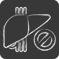 Icon Dont Use. related to Hepatologist symbol. chalk Style. simple design editable. simple illustration vector