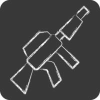 Icon Sniper Rifle. related to Weapons symbol. chalk Style. simple design editable. simple illustration vector