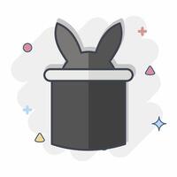 Icon Rabbit. related to Magic symbol. comic style. simple design editable. simple illustration vector