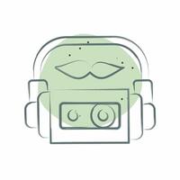 Icon Cassette. related to Hipster symbol. Color Spot Style. simple design editable. simple illustration vector