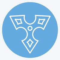 Icon Shuriken. related to Weapons symbol. blue eyes style. simple design editable. simple illustration vector
