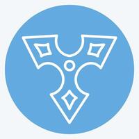 Icon Shuriken. related to Weapons symbol. blue eyes style. simple design editable. simple illustration vector