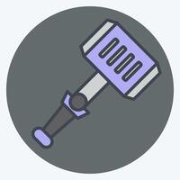 Icon Hammer. related to Weapons symbol. color mate style. simple design editable. simple illustration vector