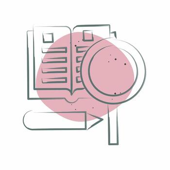 Icon Book. related to Hipster symbol. Color Spot Style. simple design editable. simple illustration vector