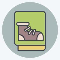 Icon Leather. related to Shoemaker symbol. color mate style. simple design editable. simple illustration vector