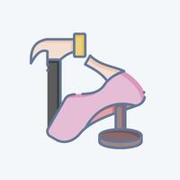 Icon Hammer. related to Shoemaker symbol. doodle style. simple design editable. simple illustration vector