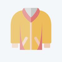 Icon Jacket. related to Hipster symbol. flat style. simple design editable. simple illustration vector