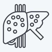 Icon Fatty Liver. related to Hepatologist symbol. line style. simple design editable. simple illustration vector