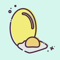 Icon Egg. related to Vegan symbol. MBE style. simple design editable. simple illustration vector