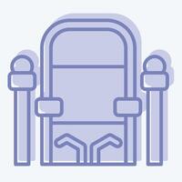 Icon Throne. related to Medieval symbol. two tone style. simple design editable. simple illustration vector