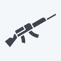 Icon Sniper Rifle 2. related to Weapons symbol. glyph style. simple design editable. simple illustration vector