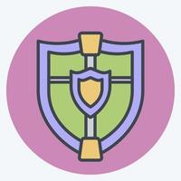 Icon Shield. related to Weapons symbol. color mate style. simple design editable. simple illustration vector