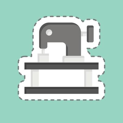 Sticker line cut Shoe. related to Shoemaker symbol. simple design editable. simple illustration