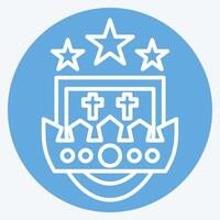 Icon Crest. related to Medieval symbol. blue eyes style. simple design editable. simple illustration vector