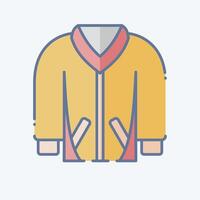 Icon Jacket. related to Hipster symbol. doodle style. simple design editable. simple illustration vector