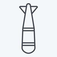 Icon Torpedo. related to Weapons symbol. line style. simple design editable. simple illustration vector