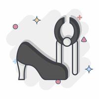 Icon Plier. related to Shoemaker symbol. comic style. simple design editable. simple illustration vector