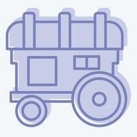 Icon Caravan. related to Medieval symbol. two tone style. simple design editable. simple illustration vector