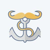 Icon Anchor. related to Hipster symbol. doodle style. simple design editable. simple illustration vector
