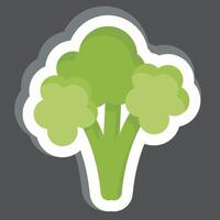 Sticker Cauliflower. related to Vegan symbol. simple design editable. simple illustration vector