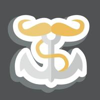 Sticker Anchor. related to Hipster symbol. simple design editable. simple illustration vector