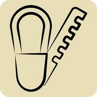 Icon Soles. related to Shoemaker symbol. hand drawn style. simple design editable. simple illustration vector