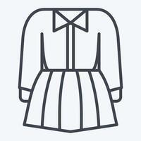 Icon Dress. related to Hipster symbol. line style. simple design editable. simple illustration vector