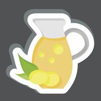 Sticker Olive Oil. related to Vegan symbol. simple design editable. simple illustration vector