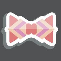 Sticker Bow tie. related to Hipster symbol. simple design editable. simple illustration vector