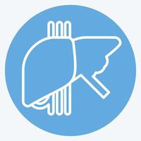 Icon Healthy Liver. related to Hepatologist symbol. blue eyes style. simple design editable. simple illustration vector