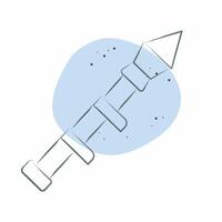Icon Bazooka. related to Weapons symbol. Color Spot Style. simple design editable. simple illustration vector