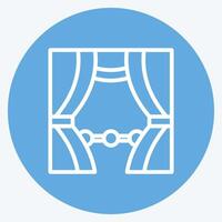 Icon Stage. related to Magic symbol. blue eyes style. simple design editable. simple illustration vector