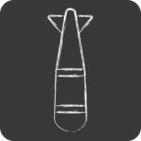 Icon Torpedo. related to Weapons symbol. chalk Style. simple design editable. simple illustration vector