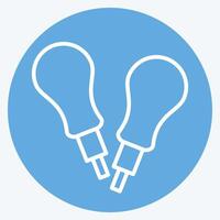 Icon AWL. related to Shoemaker symbol. blue eyes style. simple design editable. simple illustration vector
