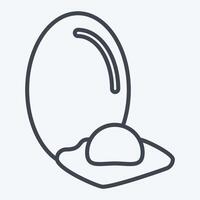 Icon Egg. related to Vegan symbol. line style. simple design editable. simple illustration vector