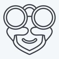 icono Gafas de sol. relacionado a hipster símbolo. línea estilo. sencillo diseño editable. sencillo ilustración vector
