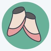 Icon Last Shoes. related to Shoemaker symbol. color mate style. simple design editable. simple illustration vector
