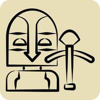 Icon Crossbow. related to Medieval symbol. hand drawn style. simple design editable. simple illustration vector