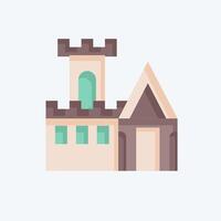 Icon Castle. related to Medieval symbol. flat style. simple design editable. simple illustration vector