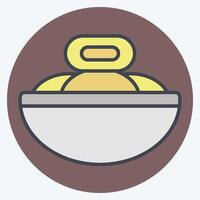Icon Soybean. related to Vegan symbol. color mate style. simple design editable. simple illustration vector