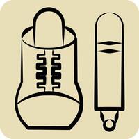 Icon Marker. related to Shoemaker symbol. hand drawn style. simple design editable. simple illustration vector