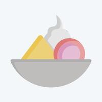 Icon Fruit Salad. related to Vegan symbol. flat style. simple design editable. simple illustration vector